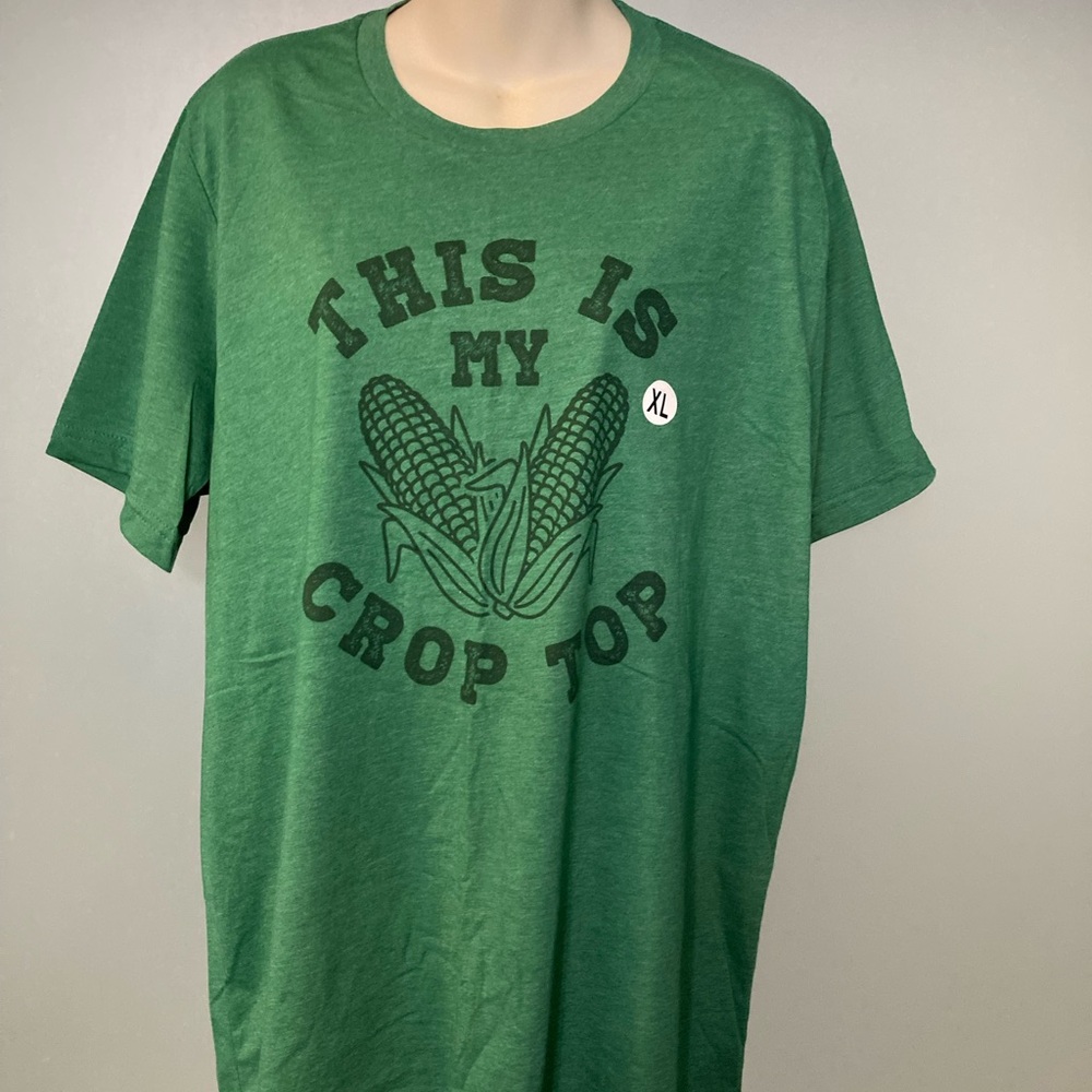 Bella Canvas Green Crop Top Tee